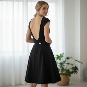 vintage En Francais by Huey Waltzer Elegant Black cocktail dress